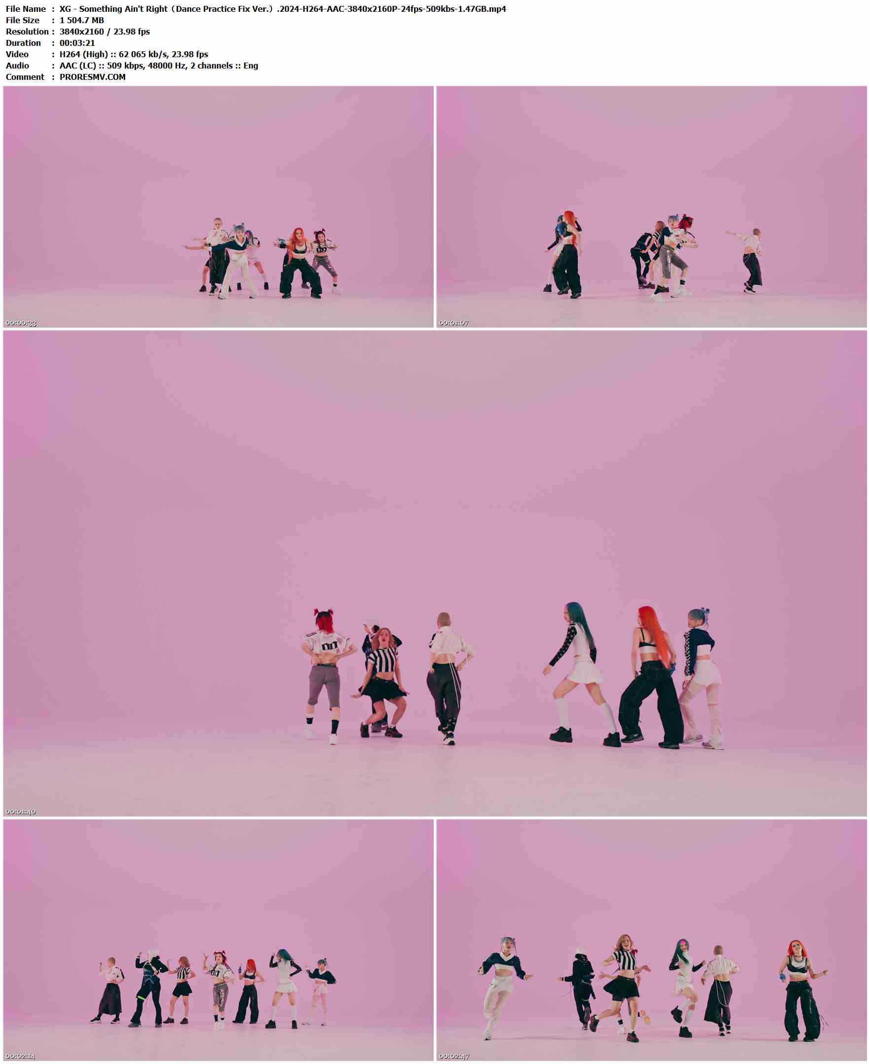 XG - Something Ain't Right（Dance Practice Fix Ver.）.2024-H264-AAC-3840x2160P-24fps-509kbs-1.47GB官方MV_高清MV